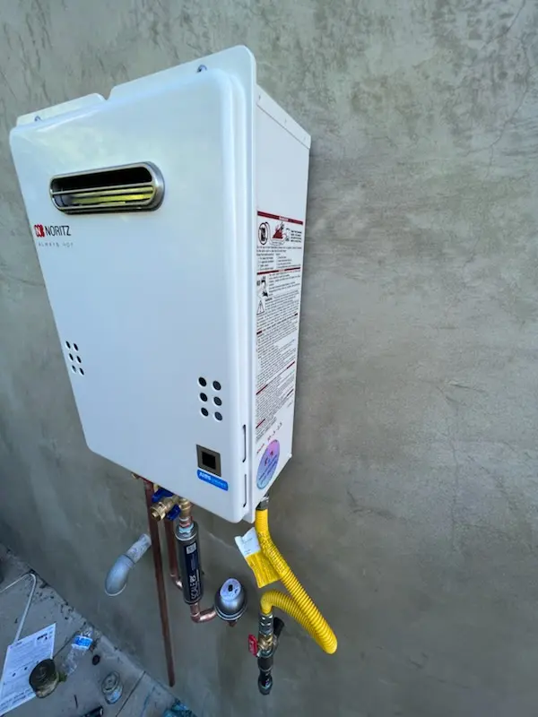 Tankless water heater installation for Southwind homes